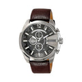  Shop Authentic Diesel Mega Chief Black & Silver Round Dial Brown Leather Strap Watch For Men - DZ4290 - Luxxuri