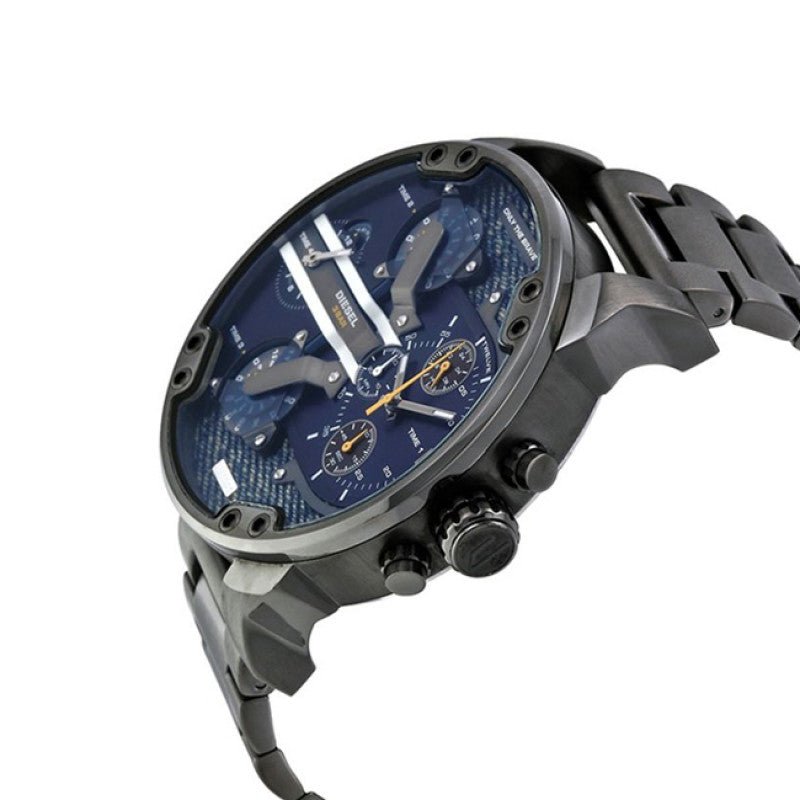 Diesel Big Daddy 2.0 Blue Dial Grey Stainless Strap Watch For Men - DZ7331