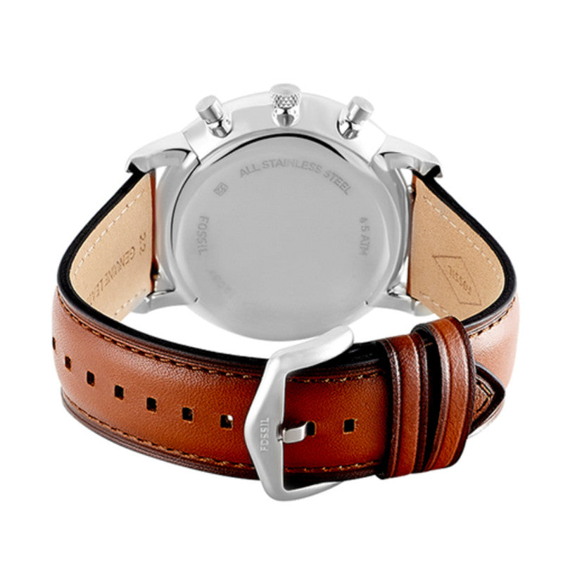  Shop Authentic Fossil Neutra Chronograph Blue Dial Brown Leather Strap Watch for Men - FS5453 - Luxxuri