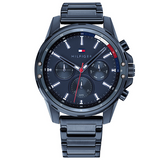  Shop Authentic Tommy Hilfiger Mason Blue Dial Blue Steel Strap Watch for Men - 1791789 - Luxxuri