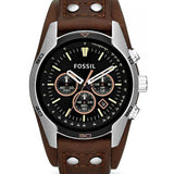  Shop Authentic Fossil Coachman Chronograph Black Dial Brown Leather Strap Watch for Men - CH2891 - Luxxuri