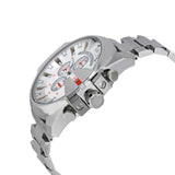  Shop Authentic Diesel Mega Chief Quartz Chronograph White Dial Steel Strap Watch For Men - DZ4328 - Luxxuri