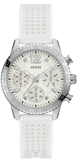  Shop Authentic Guess Marina Quartz White Dial White Rubber Strap Watch For Women - W1025L1 - Luxxuri