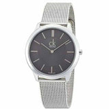  Shop Authentic Calvin Klein Minimal Grey Dial Silver Mesh Bracelet Watch for Men - K3M21124 - Luxxuri