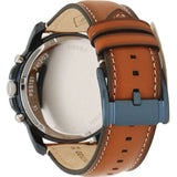  Shop Authentic Fossil Grant Chronograph Blue Dial Brown Leather Strap Watch for Men - FS5151 - Luxxuri