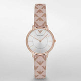  Shop Authentic Emporio Armani Classic Kappa White Dial Brown Leather Strap Watch For Women - AR11009 - Luxxuri
