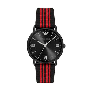  Shop Authentic Emporio Armani Kappa Black Dial Two Tone NATO Strap Watch For Men - AR11015 - Luxxuri