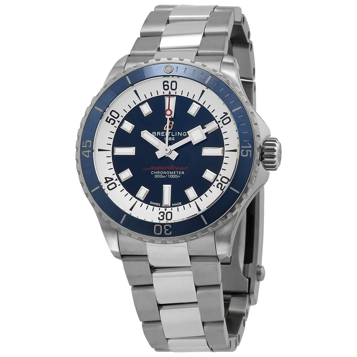  Shop Authentic Breitling Superocean Automatic 42mm Blue Dial Silver Steel Strap Watch for Men - A17375E71C1A1 - Luxxuri