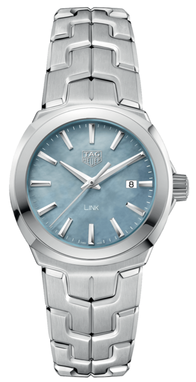  Shop Authentic Tag Heuer Link Quartz Mother of Pearl Dial Silver Steel Strap Watch for Women - WBC1311.BA0600 - Luxxuri