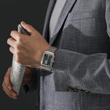  Shop Authentic Emporio Armani Diego Automatic Black Dial Silver Steel Strap Watch For Men - AR60057 - Luxxuri