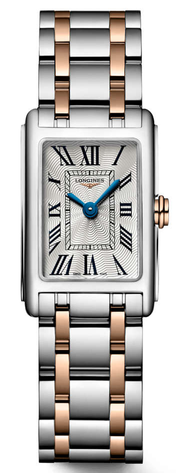  Shop Authentic Longines Dolcevita 18K Gold Silver Dial Two Tone Steel Strap Watch for Women - L5.258.5.71.7 - Luxxuri
