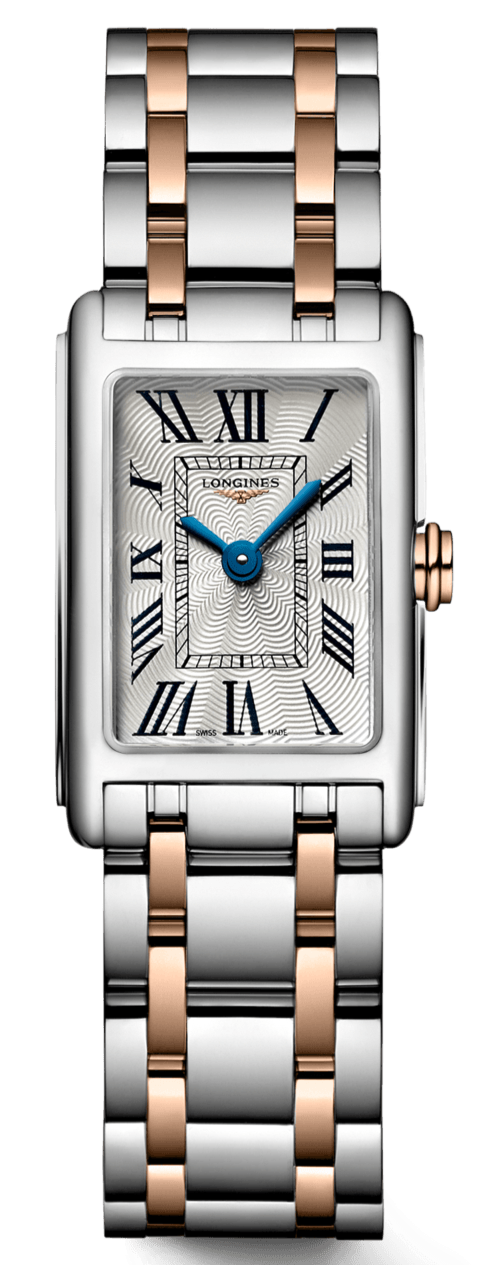  Shop Authentic Longines Dolcevita 18K Gold Silver Dial Two Tone Steel Strap Watch for Women - L5.258.5.71.7 - Luxxuri