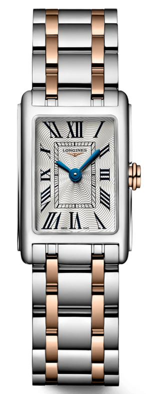  Shop Authentic Longines Dolcevita 18K Gold Silver Dial Two Tone Steel Strap Watch for Women - L5.258.5.71.7 - Luxxuri