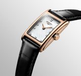  Shop Authentic Longines Dolcevita Diamonds Mother of Pearl White Dial Black Leather Strap Watch for Women - L5.258.8.87.0 - Luxxuri