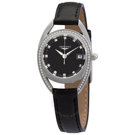  Shop Authentic Longines Equestrian Arche Quartz Diamond Black Dial Watch for Women - L6.136.0.57.0 - Luxxuri