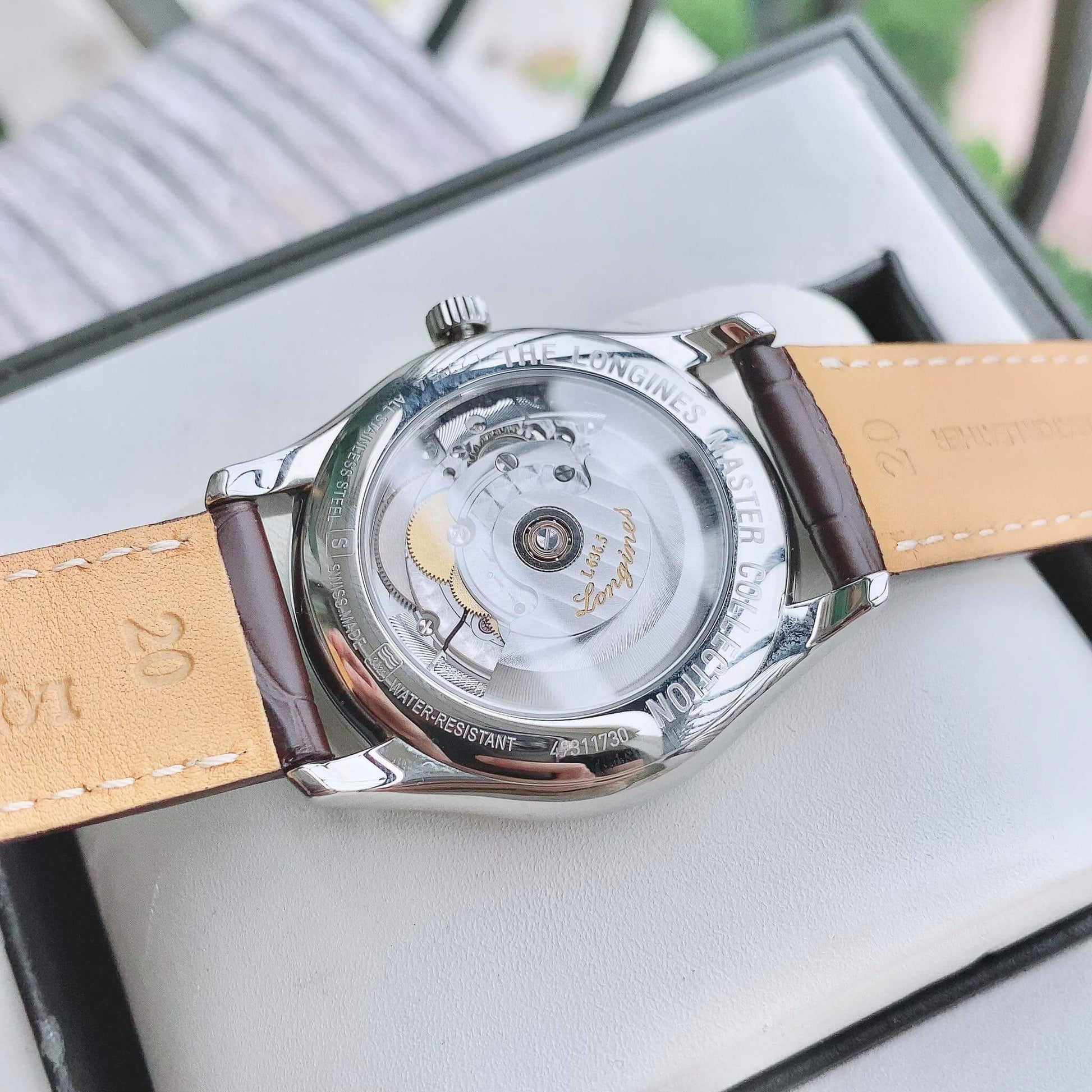  Shop Authentic Longines Master Collection Automatic 38.5mm Silver Diamond Dial Brown Leather Strap Watch for Men - L2.755.4.77.3 - Luxxuri