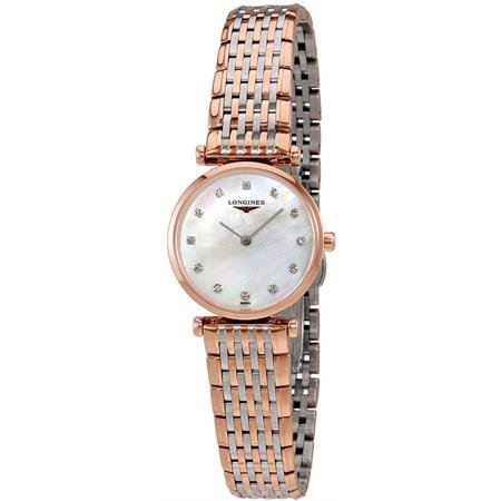 Longines La Grande Classique De Longines Diamonds Mother of Pearl Dial Two Tone Mesh Bracelet  Watch for Women - L4.209.1.97.7
