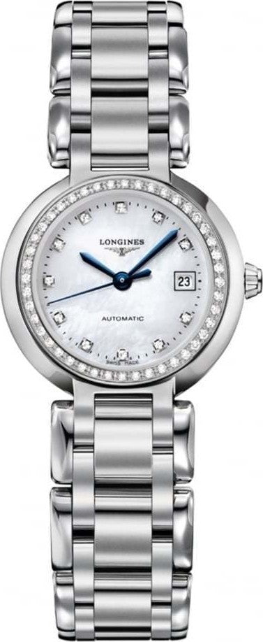  Shop Authentic Longines PrimaLuna 26.5mm Automatic White Mother of Pearl Dial Silver Stainless Steel Watch for Women - L8.111.0.87.6 - Luxxuri