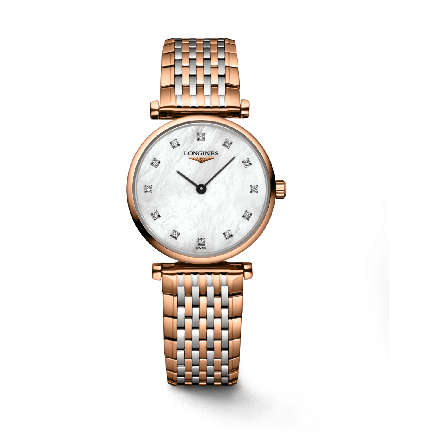 Longines La Grande Classique De Longines Diamonds Mother of Pearl Dial Two Tone Mesh Bracelet  Watch for Women - L4.209.1.97.7