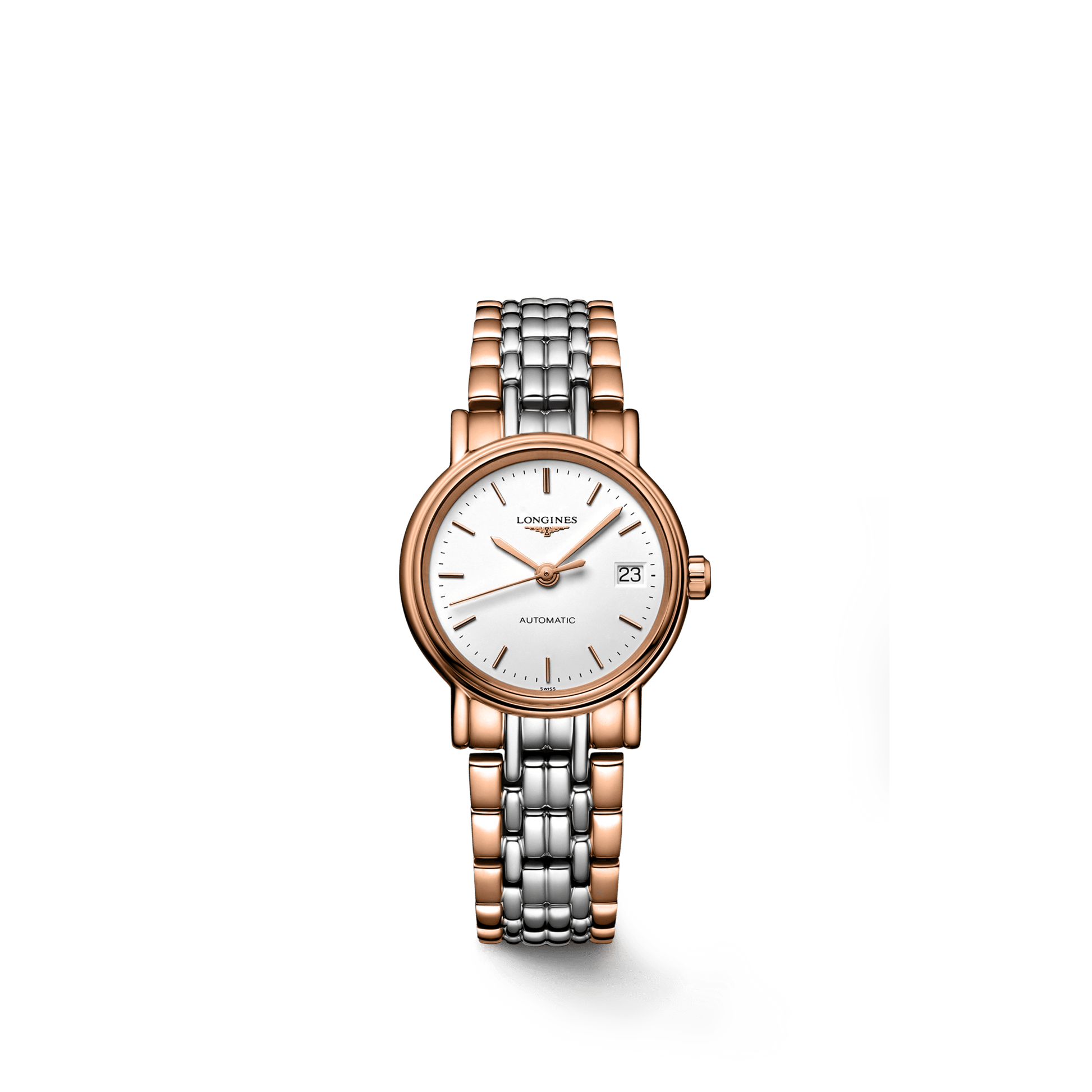  Shop Authentic Longines Presence 30mm Automatic Two Tone Watch for Women - L4.321.1.12.7 - Luxxuri