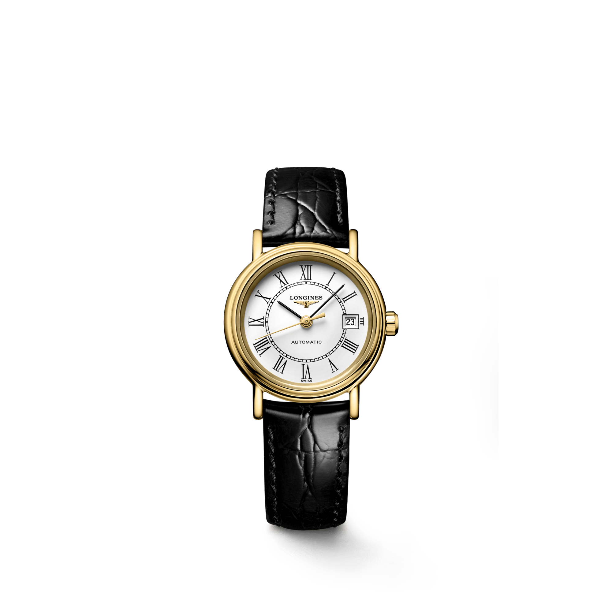 Longines Presence Automatic White Dial Black Watch for Women - L4.321.2.11.2