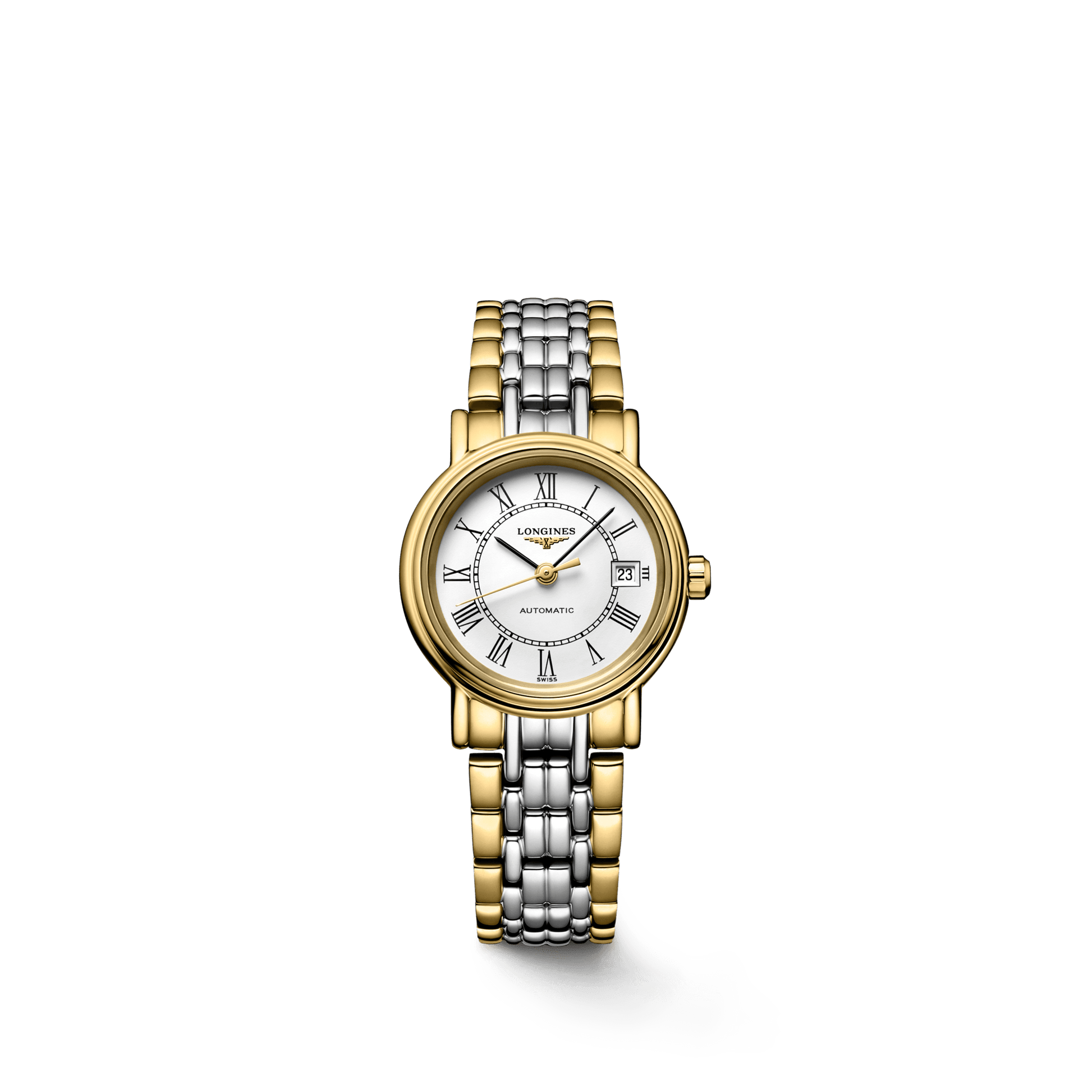  Shop Authentic Longines Presence 25.5mm Automatic White Dial Two Tone Steel Strap Watch for Women - L4.321.2.11.7 - Luxxuri