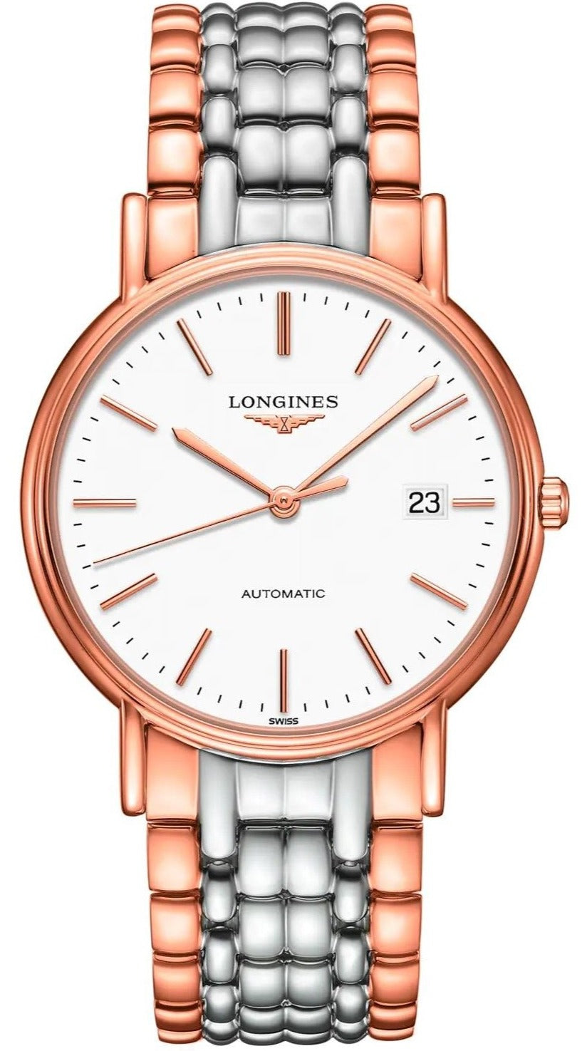  Shop Authentic Longines Presence 38.5mm Automatic White Dial Two Tone Steel Strap Watch for Men - L4.921.1.12.7 - Luxxuri