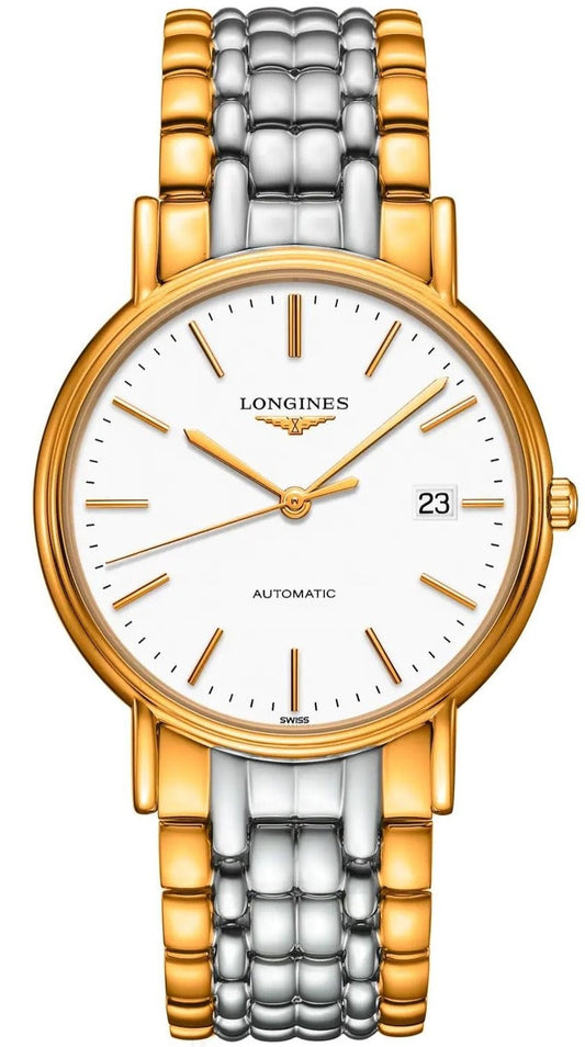  Shop Authentic Longines Presence 38.5mm Automatic White Dial Two Tone Steel Strap Watch for Men - L4.921.2.12.7 - Luxxuri