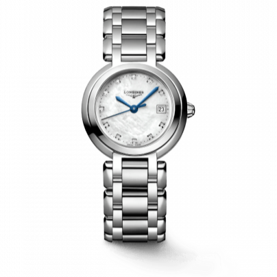 Longines PrimaLuna Mother of Pearl Dial Silver Steel Strap Watch for Women - L8.110.4.87.6