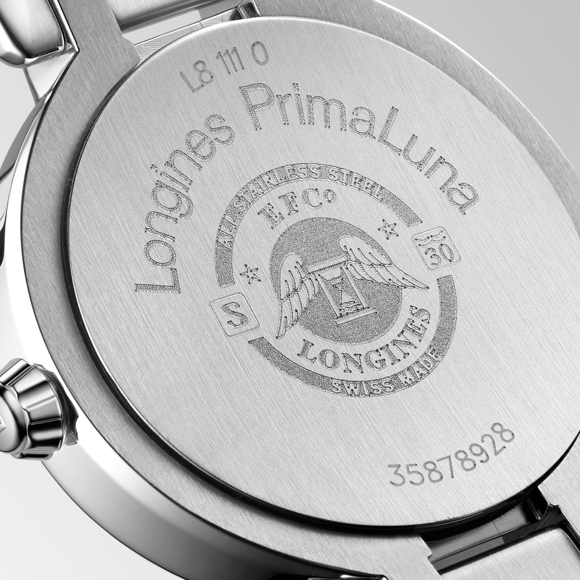  Shop Authentic Longines PrimaLuna 26.5mm Automatic Stainless Steel Watch for Women - L8.111.0.71.6 - Luxxuri