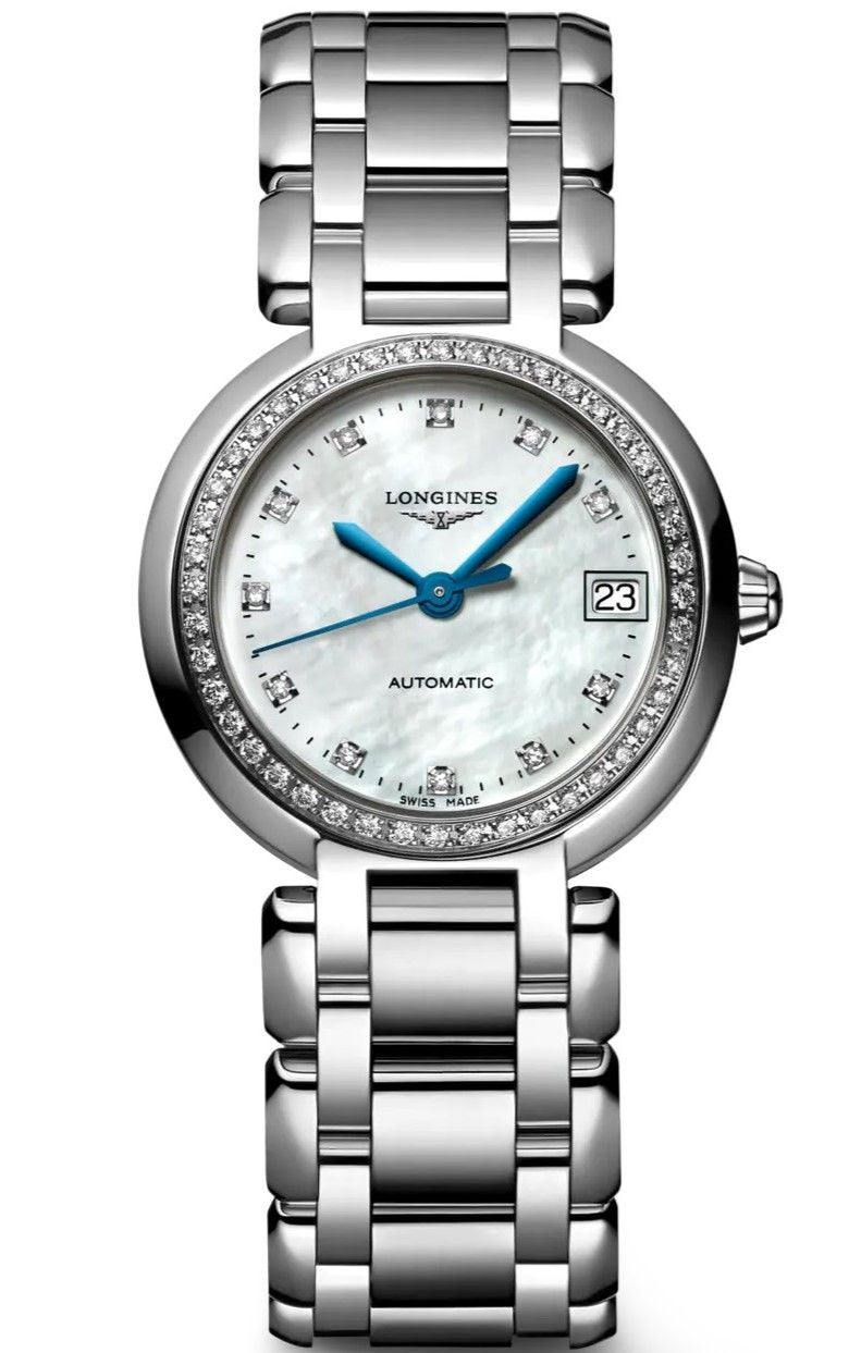  Shop Authentic Longines PrimaLuna 26.5mm Automatic White Mother of Pearl Dial Silver Stainless Steel Watch for Women - L8.111.0.87.6 - Luxxuri