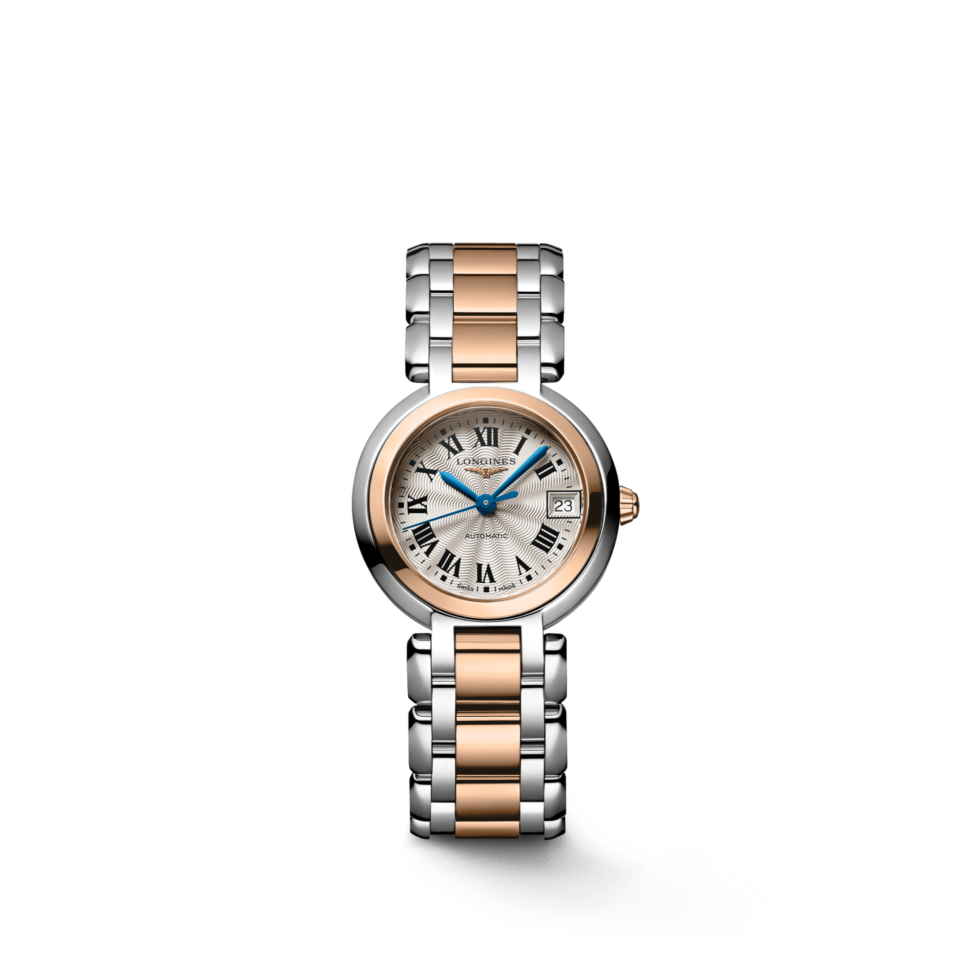  Shop Authentic Longines PrimaLuna Automatic 26.5mm Silver Dial Two Tone Steel Strap Watch for Women - L8.111.5.78.6 - Luxxuri