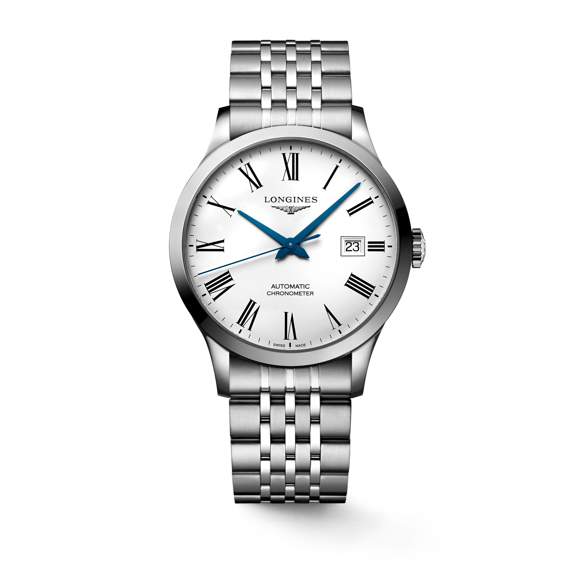  Shop Authentic Longines Record Automatic Stainless Steel 40mm Watch for Men - L2.821.4.11.6 - Luxxuri
