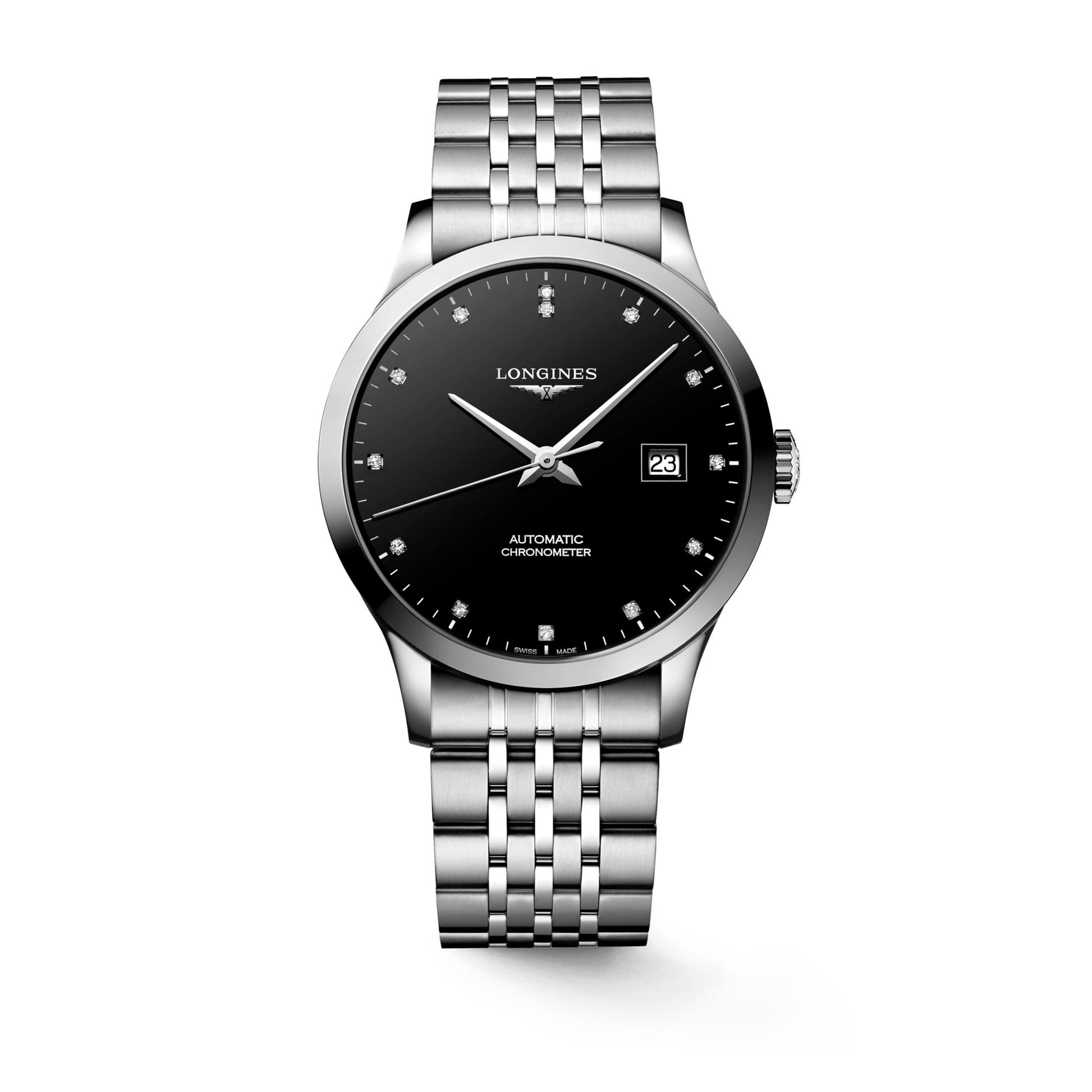  Shop Authentic Longines Record Automatic Stainless Steel 40mm Watch for Men - L2.821.4.57.6 - Luxxuri