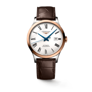  Shop Authentic Longines Record Automatic Stainless Steel 18K Gold Watch for Men - L2.821.5.11.2 - Luxxuri