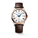  Shop Authentic Longines Record Automatic Stainless Steel 18K Gold Watch for Men - L2.821.5.11.2 - Luxxuri