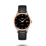  Shop Authentic Longines Record Black Dial Black Leather Strap Watch for Men - L2.821.5.57.2 - Luxxuri