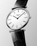  Shop Authentic Longines La Grande Classique De Longines White Dial Black Leather Strap Watch for Women - L4.755.4.11.2 - Luxxuri