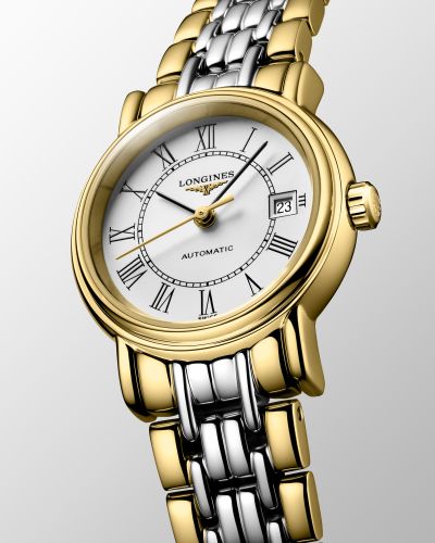  Shop Authentic Longines Presence 25.5mm Automatic White Dial Two Tone Steel Strap Watch for Women - L4.321.2.11.7 - Luxxuri