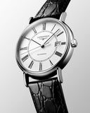  Shop Authentic Longines Presence 38.5mm Automatic White Dial Black Leather Strap Watch for Men - L4.921.4.11.2 - Luxxuri