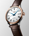  Shop Authentic Longines Record Automatic Stainless Steel 18K Gold Watch for Men - L2.821.5.11.2 - Luxxuri