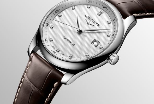  Shop Authentic Longines Master Collection Automatic 38.5mm Silver Diamond Dial Brown Leather Strap Watch for Men - L2.755.4.77.3 - Luxxuri