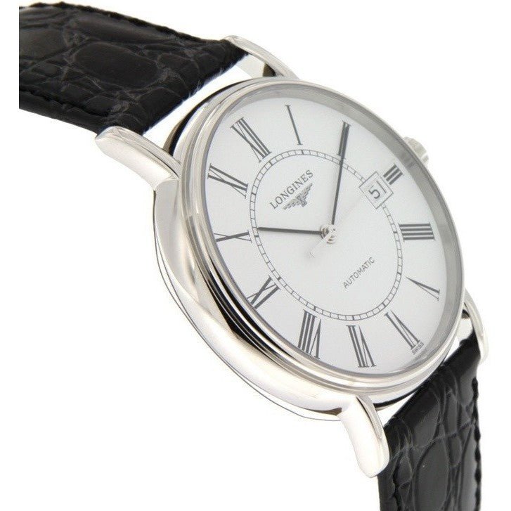  Shop Authentic Longines Presence 38.5mm Automatic White Dial Black Leather Strap Watch for Men - L4.921.4.11.2 - Luxxuri