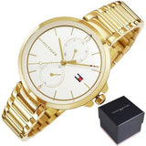  Shop Authentic Tommy Hilfiger Angela White Dial Gold Steel Strap Watch for Women - 1782128 - Luxxuri