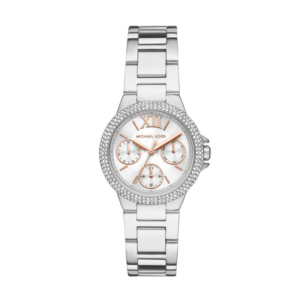  Shop Authentic Michael Kors Camille Chronograph White Dial Silver Steel Strap Watch For Women - MK7198 - Luxxuri