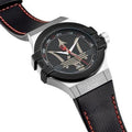  Shop Authentic Maserati Potenza Black Dial Black Leather Strap Watch For Men - R8851108001 - Luxxuri