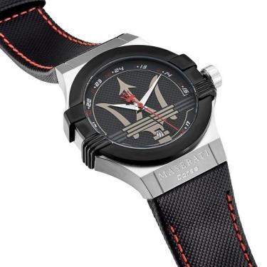  Shop Authentic Maserati Potenza Black Dial Black Leather Strap Watch For Men - R8851108001 - Luxxuri
