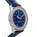  Shop Authentic Breitling Navitimer Automatic 38mm Blue Dial Blue Leather Strap Mens Watch - A17325211C1P1 - Luxxuri