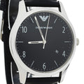 Shop Authentic Emporio Armani Classic Quartz Black Dial Black Leather Strap Watch For Men - AR1865 - Luxxuri