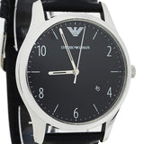  Shop Authentic Emporio Armani Classic Quartz Black Dial Black Leather Strap Watch For Men - AR1865 - Luxxuri